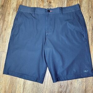 O'Neill Shorts Men's Sz 36 Navy Blue Pinstripe Casual Beach Walking Pockets